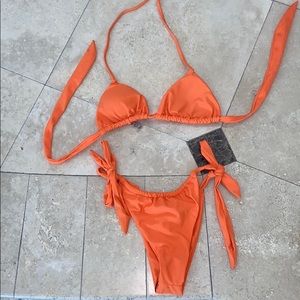 neon orange bikini